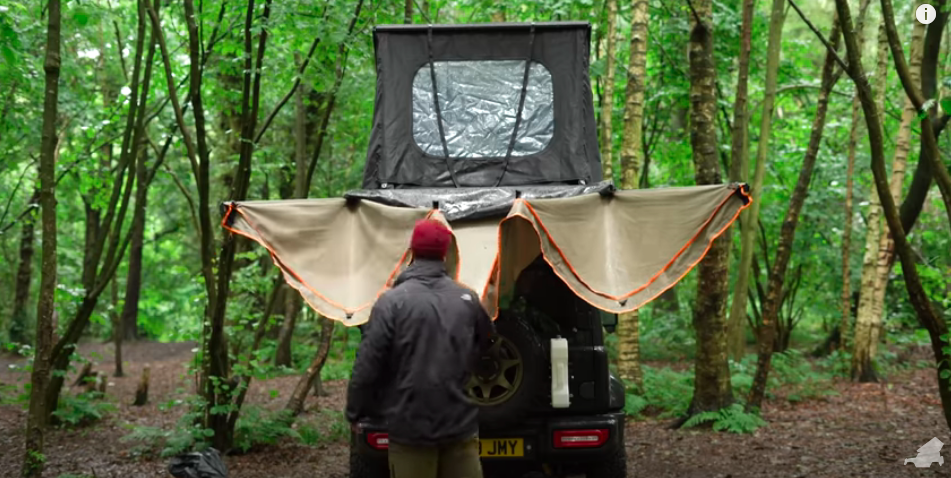 Geordie Jimny Camper опубликовал: «Кемпинг под сильным дождем с Suzuki Jimny Camper»